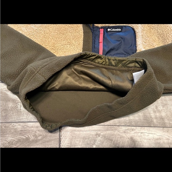 Columbia Sportswear Mens Sherpa Fuzzy Brown Pullover Jacket Coat Size Large - Picture 6 of 9